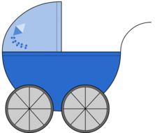 baby carriage baby boy drawing