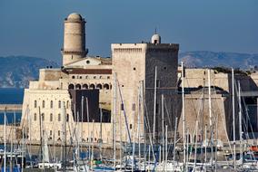 old fort with tower in Marseille, France