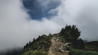 Clouds Fog Grass