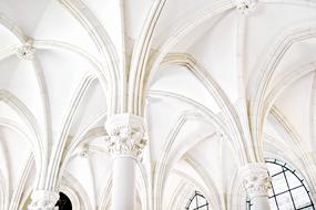 design of beautiful white Arches in Building