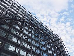 Building wall and Clouds on a sky