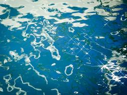 Abstract Water Blue drawing
