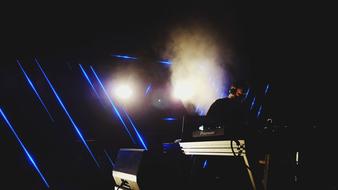 Disc Jockey at work in Darkess