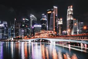 illuminated Architecture Bridge Buildings