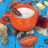 cup of soup on the bench