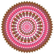 mandala design geometric pattern pink