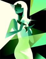 girl diamond figure drawing