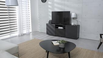 living room with TV