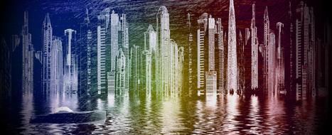 fictional Gotham city drawing