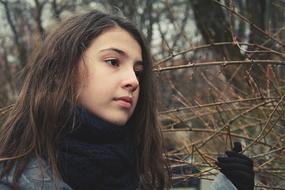 young woman in autumn