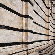 stripes on the stone wall