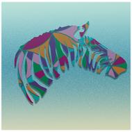 colorful horse head pattern