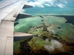 Plane wing view of Coral Reef
