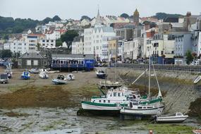 landscape of Guernsey Channel Islands in England