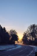 Road Frozen Morning