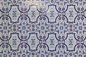 Ceramic Portugal Tiles grey drawing