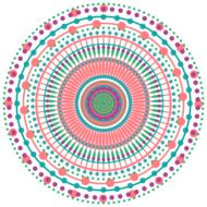 mandala design as a geometric drawing