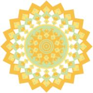 mandala design geometric yellow drawing