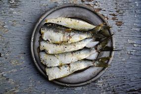 dried fish on a plate