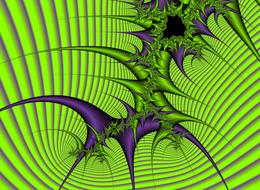 apple man flat fractal green purple