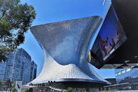unusual architecture of a museum in Mexico City