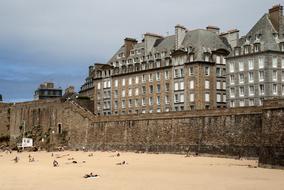view from the coast to the architecture of St Malo