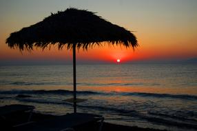 Beach parasol at Sunset Solar
