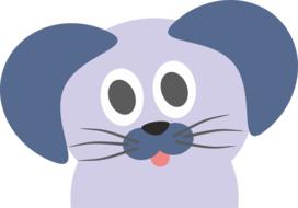 perfect doggy blue animal drawing