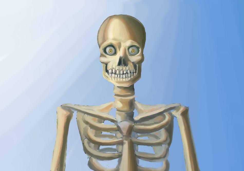Skeleton Goggle-Eye Drawing