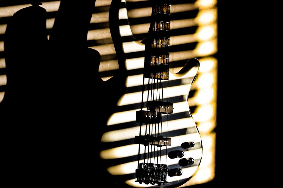 Bass Guitar Musi shadows