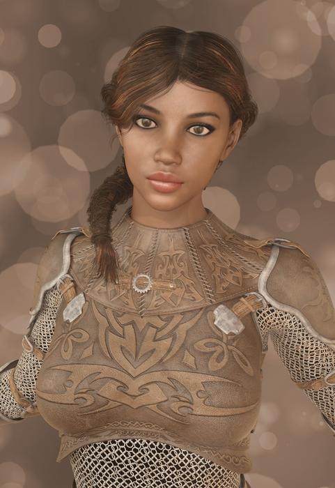 young woman face modern