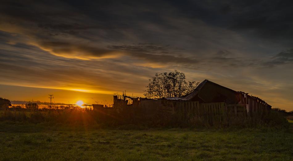 Old Barn at Sunrise