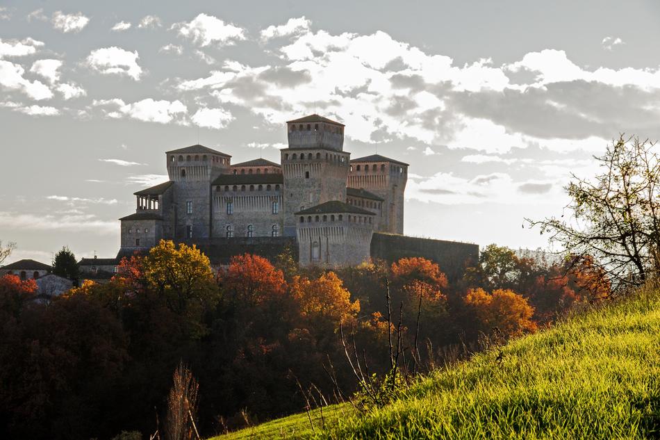 autumn landscape near the castle