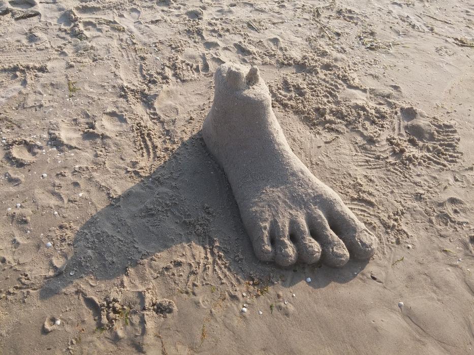 Sand Sculpture of Foot