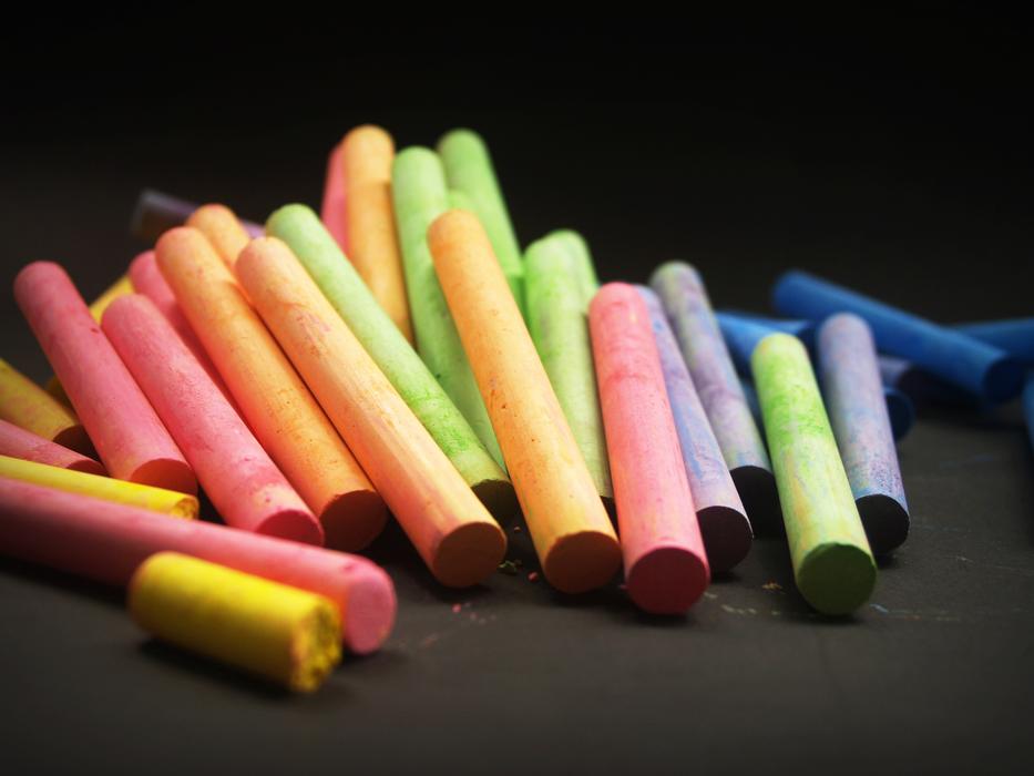 colored crayons for drawing