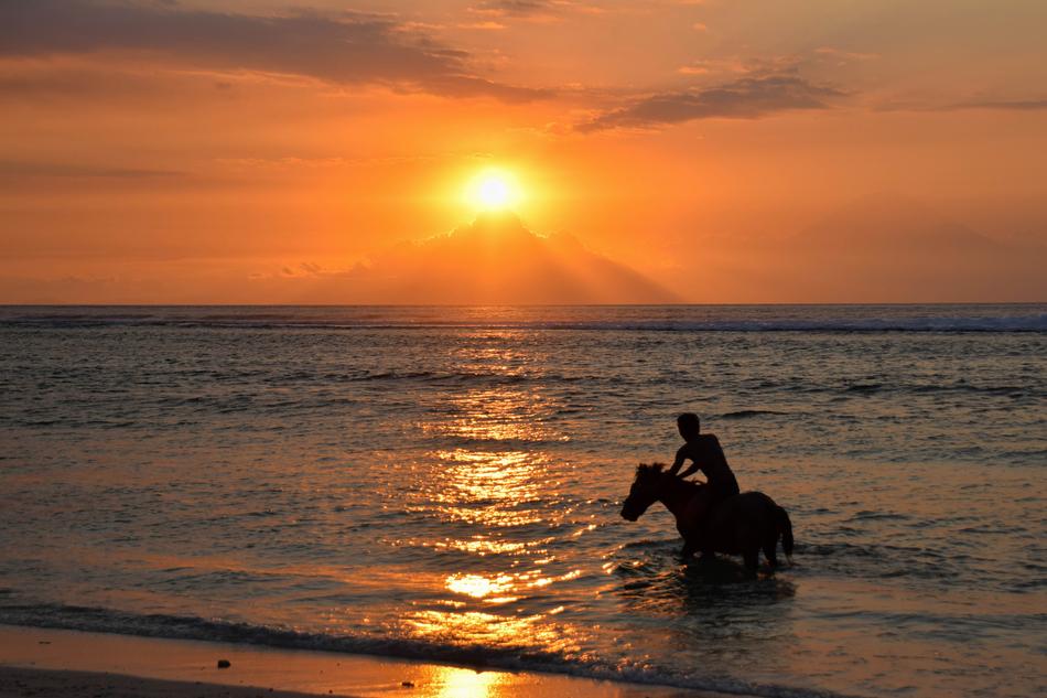 Indonesia islands horse rider