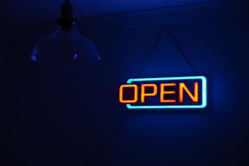 colored wall sign