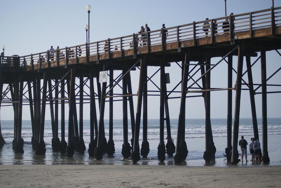 high bridge on the beach