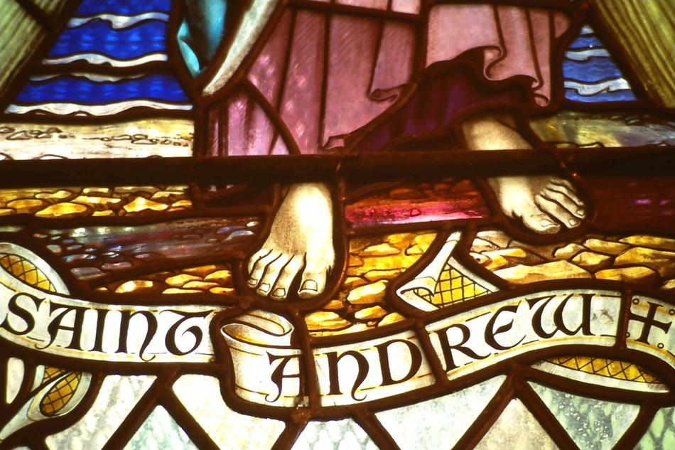Stained Glass Window Church Saxon