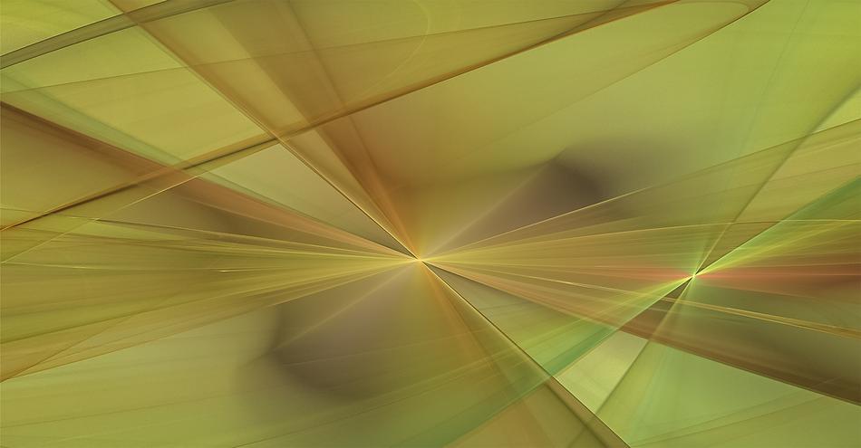 fractal, green and yellow background