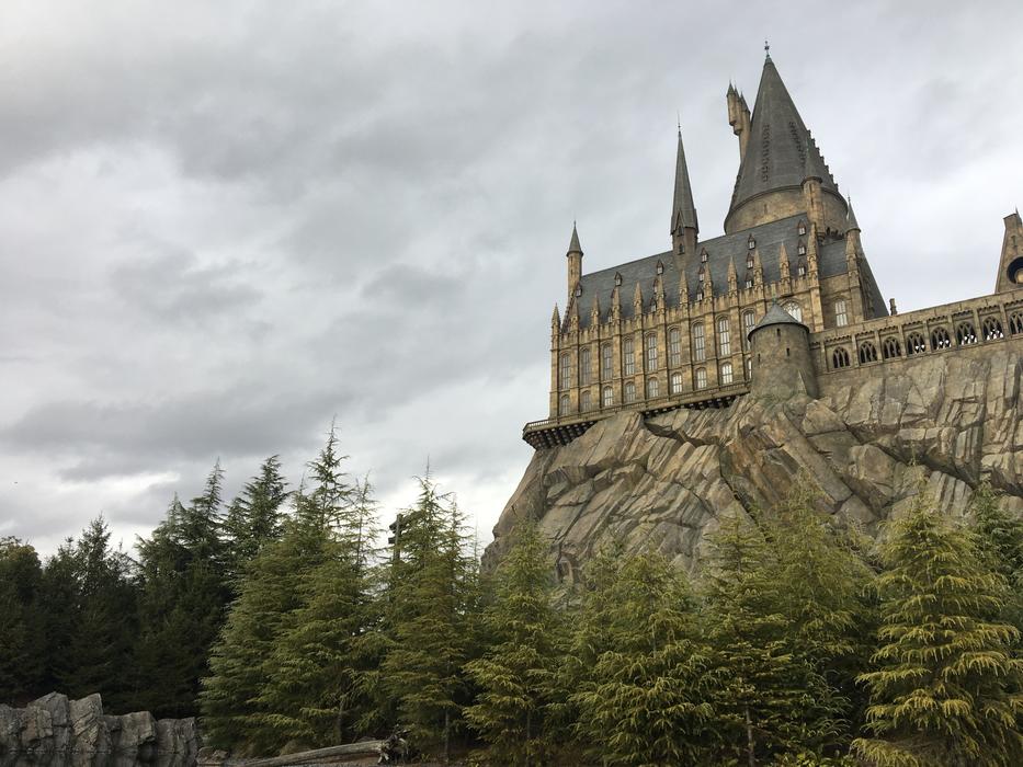 Hogwart school on the cliff