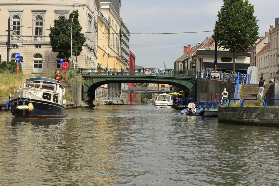 Ghent Boat at Waterway