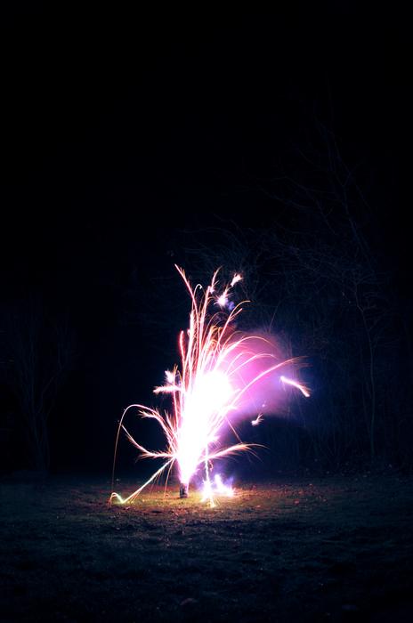 Firework Fountain Explosion
