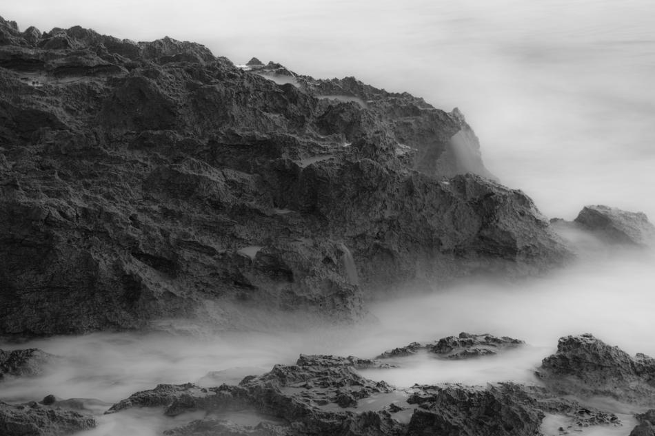 Fog Sea fog rocks landscape