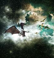 Vampire Space Bird drawing