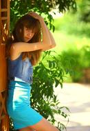 beautiful girl posing on a summer day