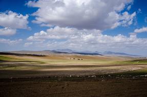 a big field under the sky