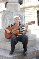 guitar player on the street of Havana, Cuba