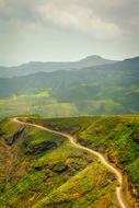 mountainous terrain with a road