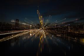 panoramic view of frankfurt am main at night